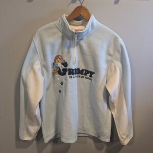 Disney Vintage Gumpy Fleece Half Zip Up | Large